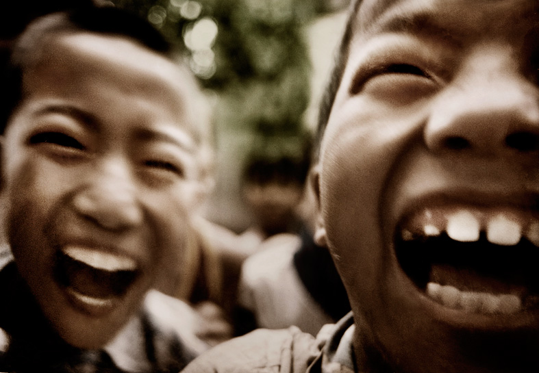 Kids playing, Shanxi, China.